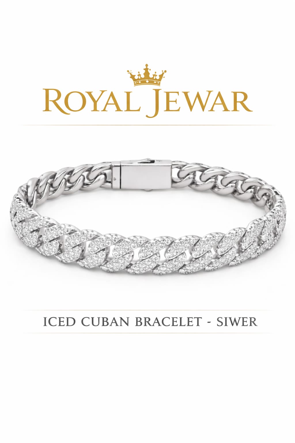 PREMIUM ICED CUBAN BRACELET-GOLD & SILVER(SET OF 2)×1 FREE GIFT ×1