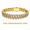 PREMIUM ICED CUBAN BRACELET-GOLD