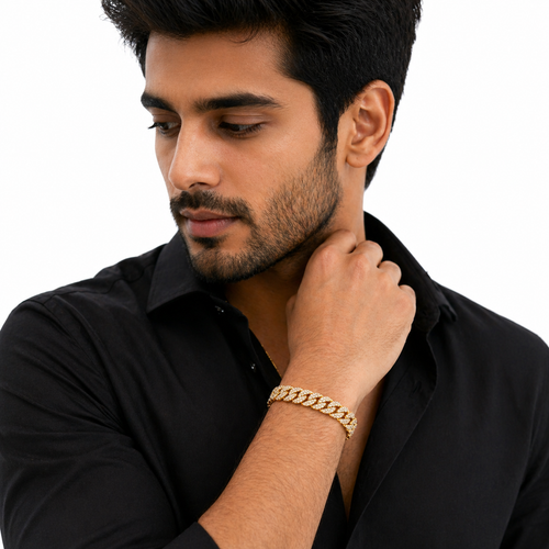 PREMIUM ICED CUBAN BRACELET-GOLD