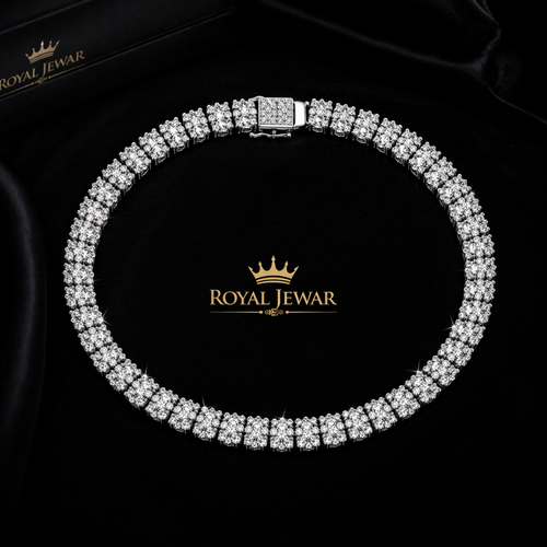 PREMIUM CLUSTERED TENNIS BRACELET -SILVER