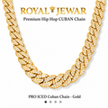 PREMIUM ICED CUBAN CHAIN -GOLD