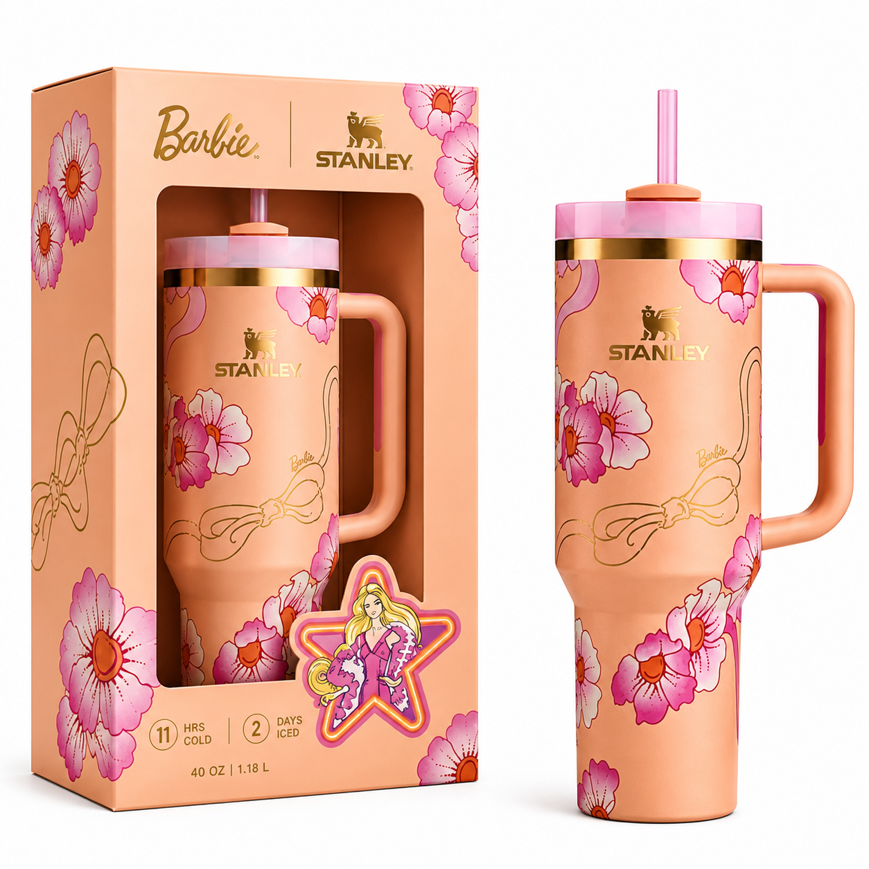 Stanley X Barbie TM  '80S Peaches 'N Cream Quencher