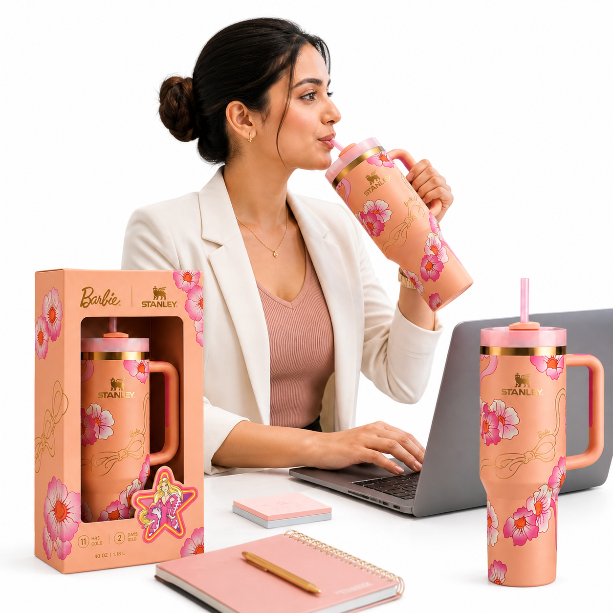 Stanley X Barbie TM  '80S Peaches 'N Cream Quencher