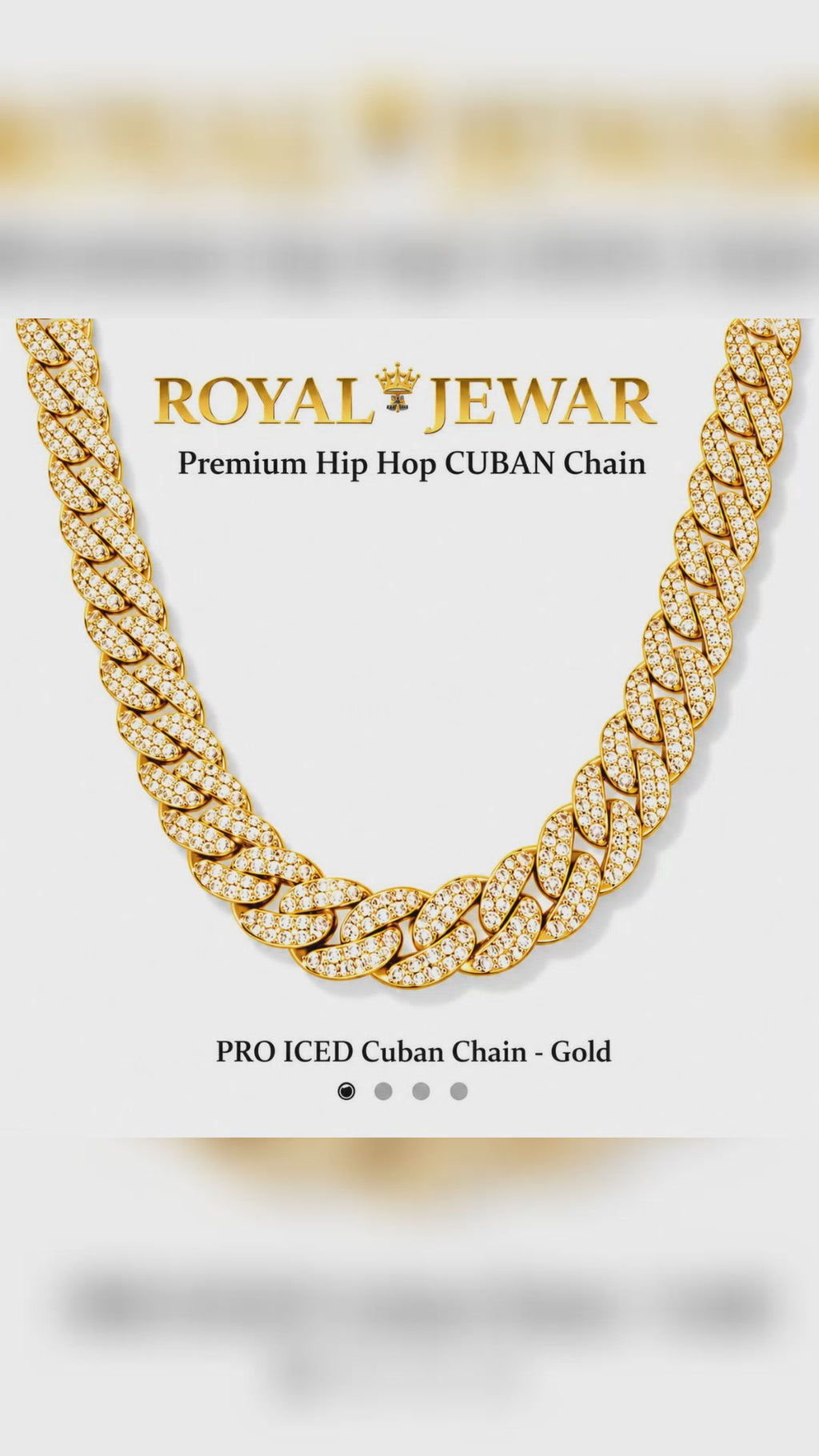 PREMIUM ICED CUBAN CHAIN -GOLD