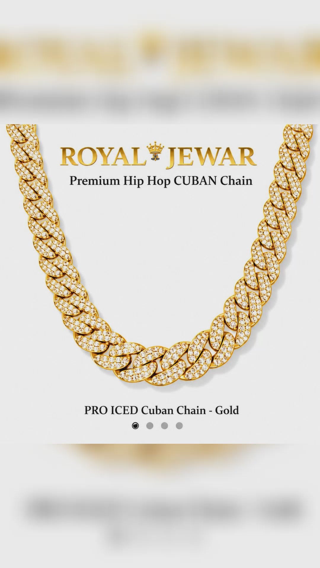 PREMIUM ICED CUBAN CHAIN -GOLD