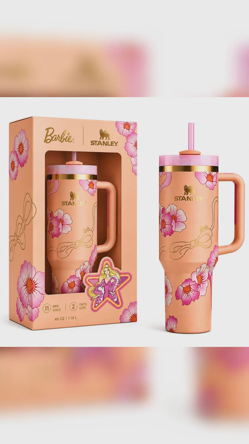 Stanley X Barbie TM  '80S Peaches 'N Cream Quencher